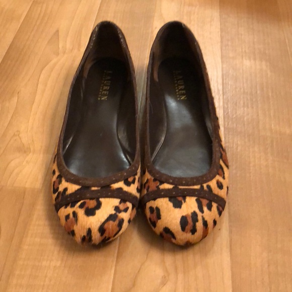 Ralph Lauren Leopard Print Ballet Flats 